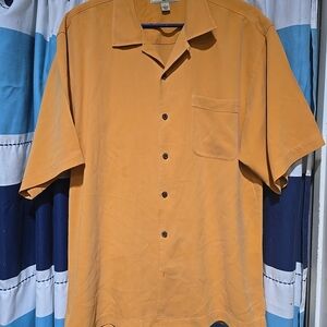 Tommy Bahama Men's Casual Button Down Shirt - Mustard
